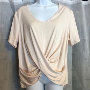 EUC Lululemon Twist Front Tee SS Shirt Sz 13 Pink